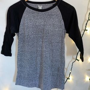 Black and Gray Baseball Tee 🥵